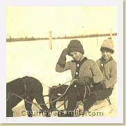 Ed_and_Joe_Cournoyer_with_dog * Created by AccuSoft Corp. * 710 x 479 * (188KB)